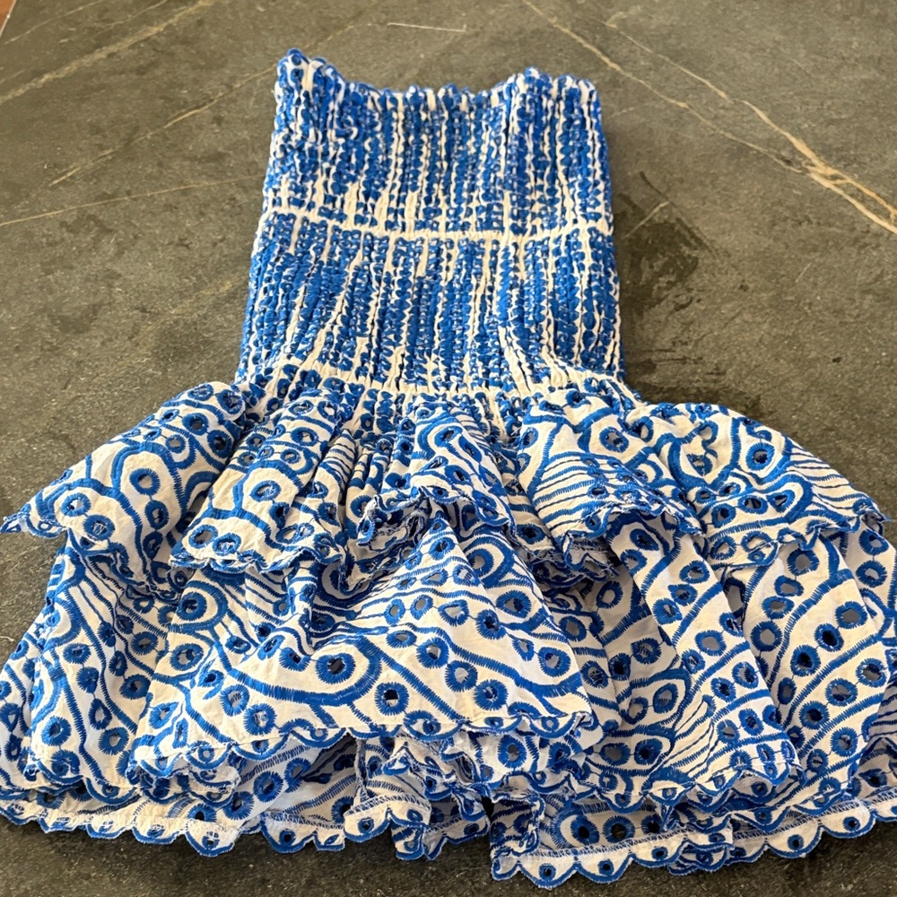 Blue and White Dress